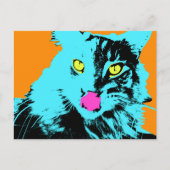 Carte Postale Pop Art Maine Coon Cat (Devant)