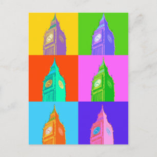 Carte Postale Pop Art Neon Big Ben