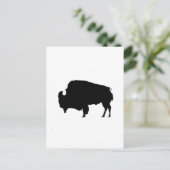Carte Postale Pop Art noir et blanc Buffalo Silhouette (Debout devant)