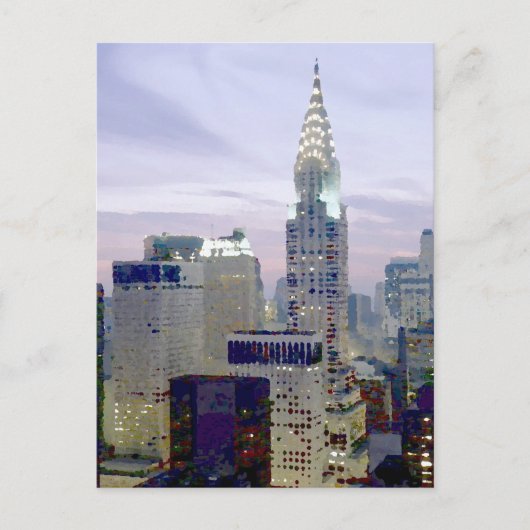 Carte Postale Pop Art Oil Paint Effet New York (Devant)