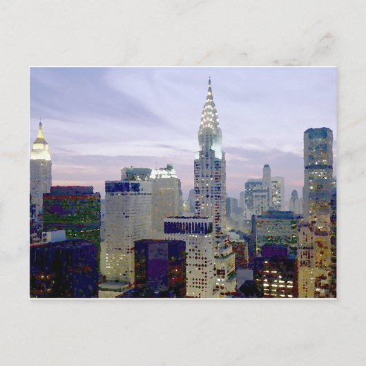 Carte Postale Pop Art Oil Paint Effet New York (Devant)
