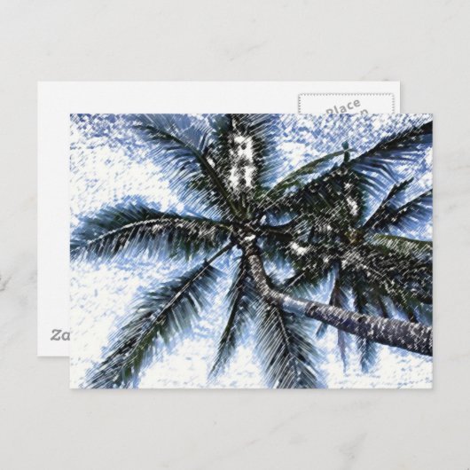 Carte Postale Pop Art Palm Tree (Devant / Derrière)