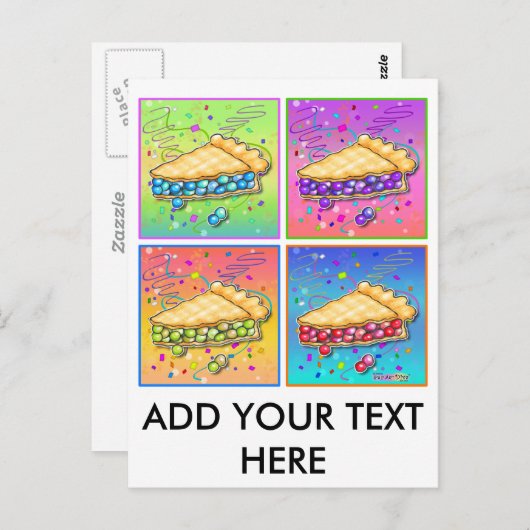 Carte Postale Pop Art Pie (Devant / Derrière)