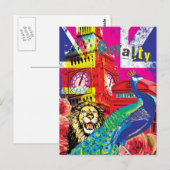 Carte Postale Pop Art Pourcentage britannique (Devant / Derrière)