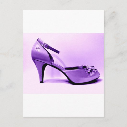 Carte Postale Pop Art Purple High Heel Chaussure Abstraite (Devant)