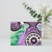 Carte Postale Pop Art Retro Téléphone (Debout devant)