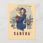 Carte Postale Pop art Sabena Ex Belgian Airlines (Devant)