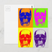 Carte Postale Pop Art Skull (Devant / Derrière)