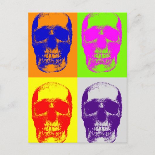 Carte Postale Pop Art Skull (Devant)