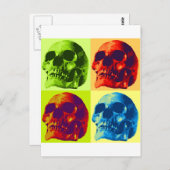 Carte Postale Pop Art Skull (Devant / Derrière)