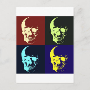 Carte Postale Pop Art Skull