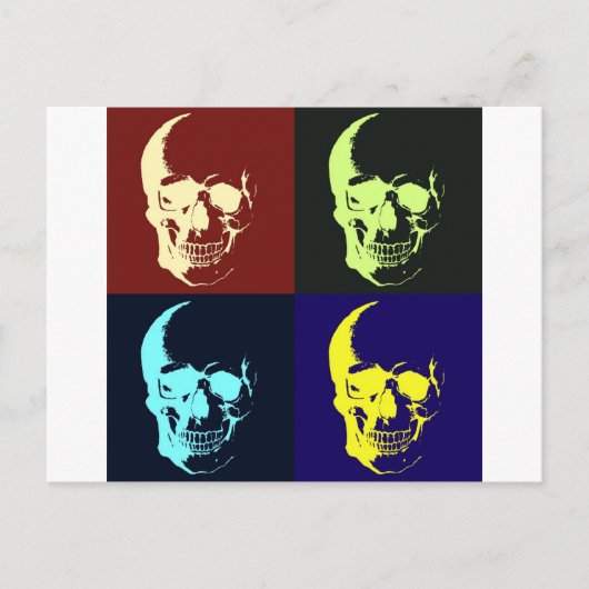 Carte Postale Pop Art Skull (Devant)