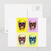 Carte Postale Pop Art Skull (Devant / Derrière)
