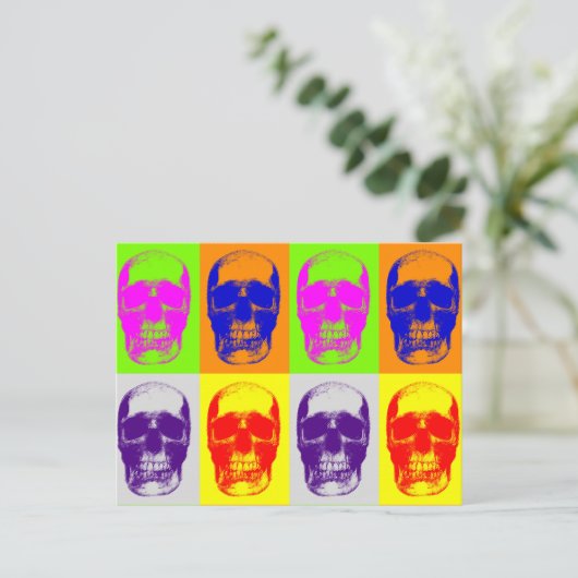 Carte Postale Pop Art Skull (Debout devant)