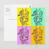 Carte Postale Pop Art Snakes (Devant / Derrière)