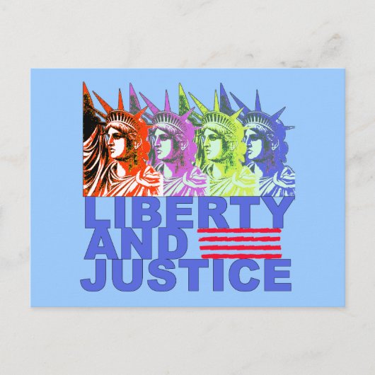 Carte Postale Pop Art Statue des produits Liberty (Devant)