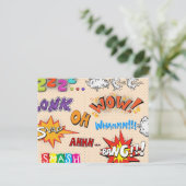 Carte Postale Pop Art Style Comic Ha Ha Ha Ha! (Debout devant)