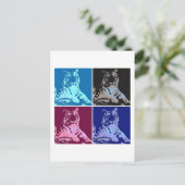 Carte Postale Pop Art Tigers (Debout devant)