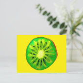 Carte Postale Pop art vif kiwi fruit original aquarelle (Debout devant)