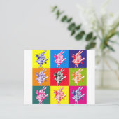 Carte Postale Pop Art White Rabbit (Debout devant)