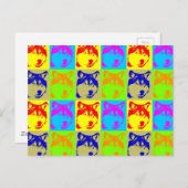 Carte Postale Pop Art Wolf Eyes (Devant / Derrière)