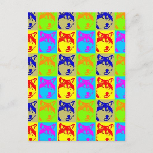 Carte Postale Pop Art Wolf Eyes (Devant)