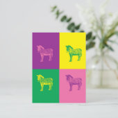 Carte Postale Pop Art Zebra (Debout devant)