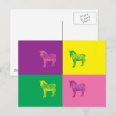 Carte Postale Pop Art Zebra (Devant / Derrière)
