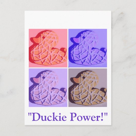 Carte Postale Pop en caoutchouc Duckie (Devant)