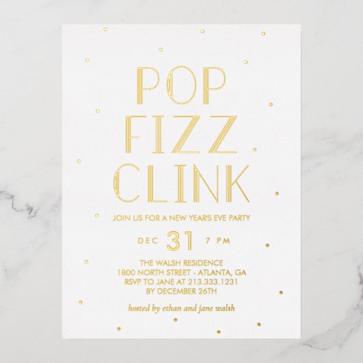 Carte postale Pop Fizz Clink Foil (Recto)