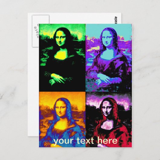 Carte Postale pop mona lisa (Devant / Derrière)