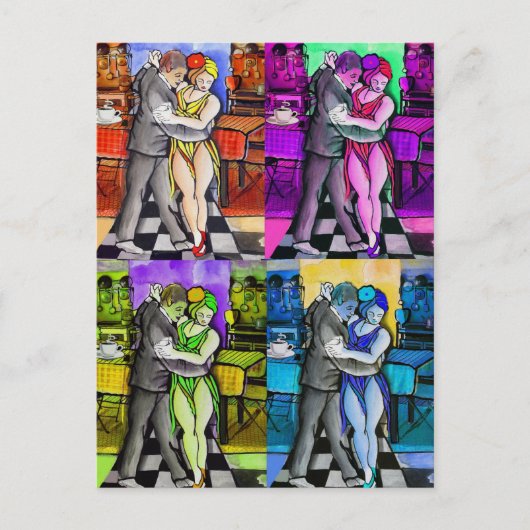 Carte Postale Pop Tango Dancing (Devant)