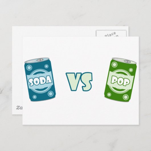 Carte Postale Pop vs Soda (Devant / Derrière)