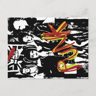 Carte Postale Popart alternative music fashion hairstyles