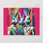 Carte Postale PopArt Bunnies Pâques (Devant)