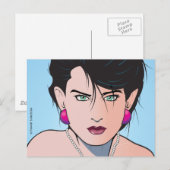 Carte Postale Popart Girl Angie (Devant / Derrière)