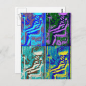 Carte postale Popart Sekhmet (Devant / Derrière)