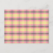 Carte Postale Popcorn Bubblegum jaune Café rose Brown Plaid (Devant)