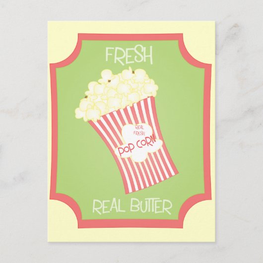 Carte Postale Popcorn frais (Devant)