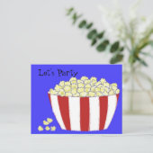 Carte Postale Popcorn - Invitation pour une fête (Debout devant)