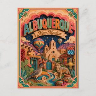 Carte Postale PopCut États Albuquerque Nouveau-Mexique Art Papie