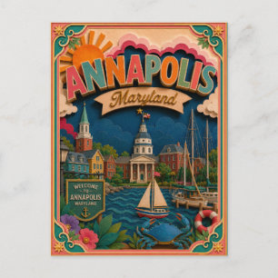Carte Postale PopCut États Annapolis Maryland Art Papier