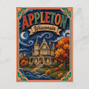 Carte Postale PopCut États Appleton Wisconsin Art Papier