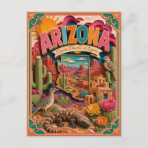 PopCut États Arizona Art en Papier 3D Coloré