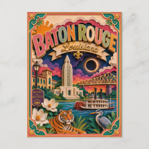 Carte Postale PopCut États Baton Rouge Louisiane Art Papier