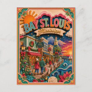 Carte Postale PopCut États Bay St. Louis Mississippi Art Papier