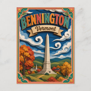 Carte Postale PopCut États Bennington Vermont Art Papier