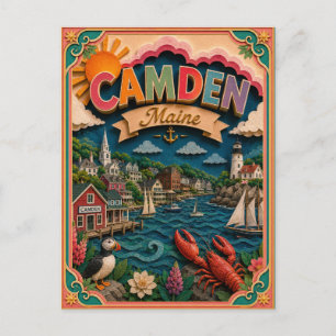 Carte Postale PopCut États Camden Maine Art Papier