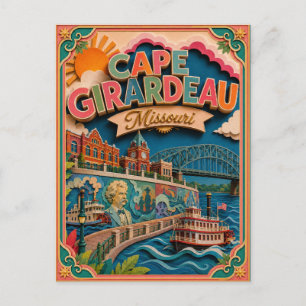 Carte Postale PopCut États Cape Girardeau Missouri Art Papier