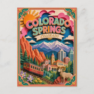 Carte Postale PopCut États Colorado Springs Colorado Art Papier